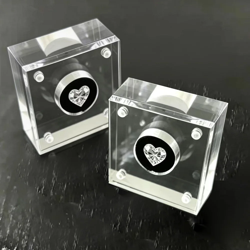 Transparent Diamond Storage Box Gem Organizer Tray  Stone Jewelry Showcase Loose Gemstone Gift Packaging Box Zircon Display Box
