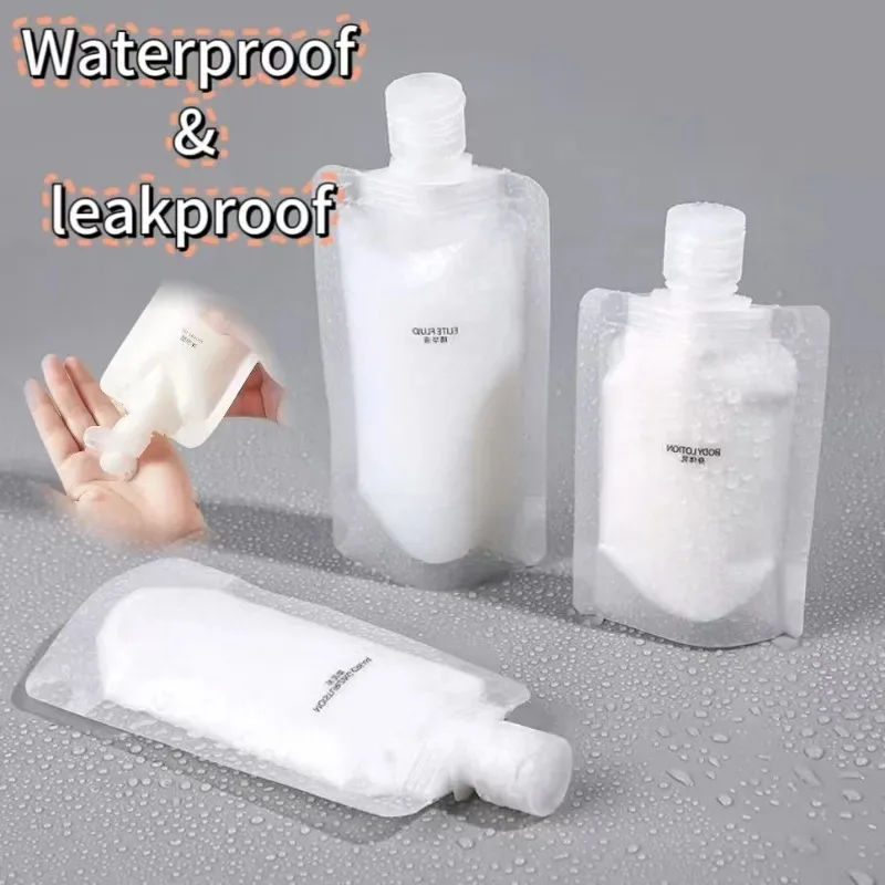 5-20 قطعة أكياس توزيع الغسول السفر قابلة لإعادة الاستخدام الحقائب الشامبو السائل مانعة للتسرب إعادة الملء مستحضرات التجميل التعبئة والتغليف تخزين الحاويات