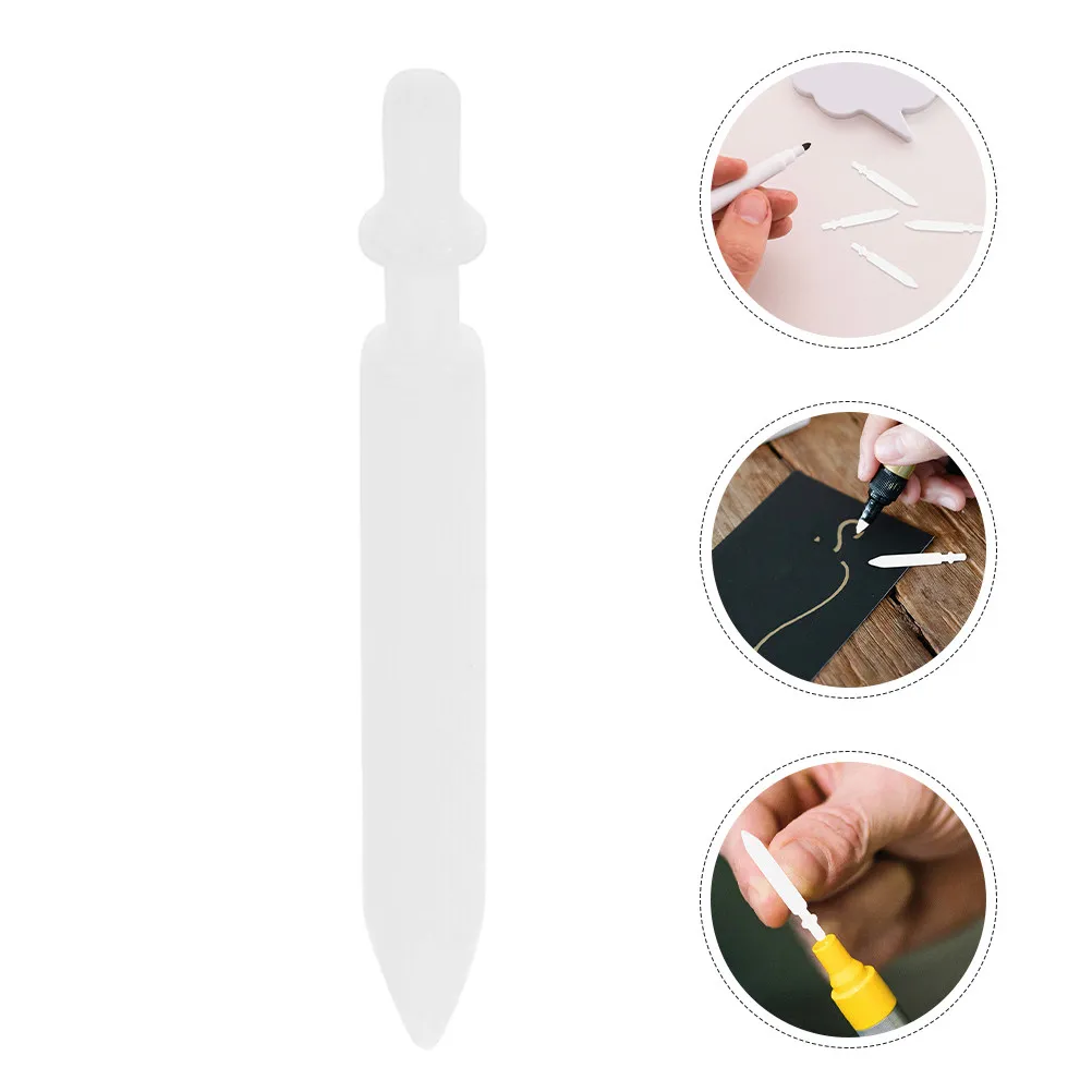 

24Pcs Acrylic Paint Marker Tips White Nylon Replacement Nibs Fine Point for Sketch Drawing Painting Permanent Art Supplies Set