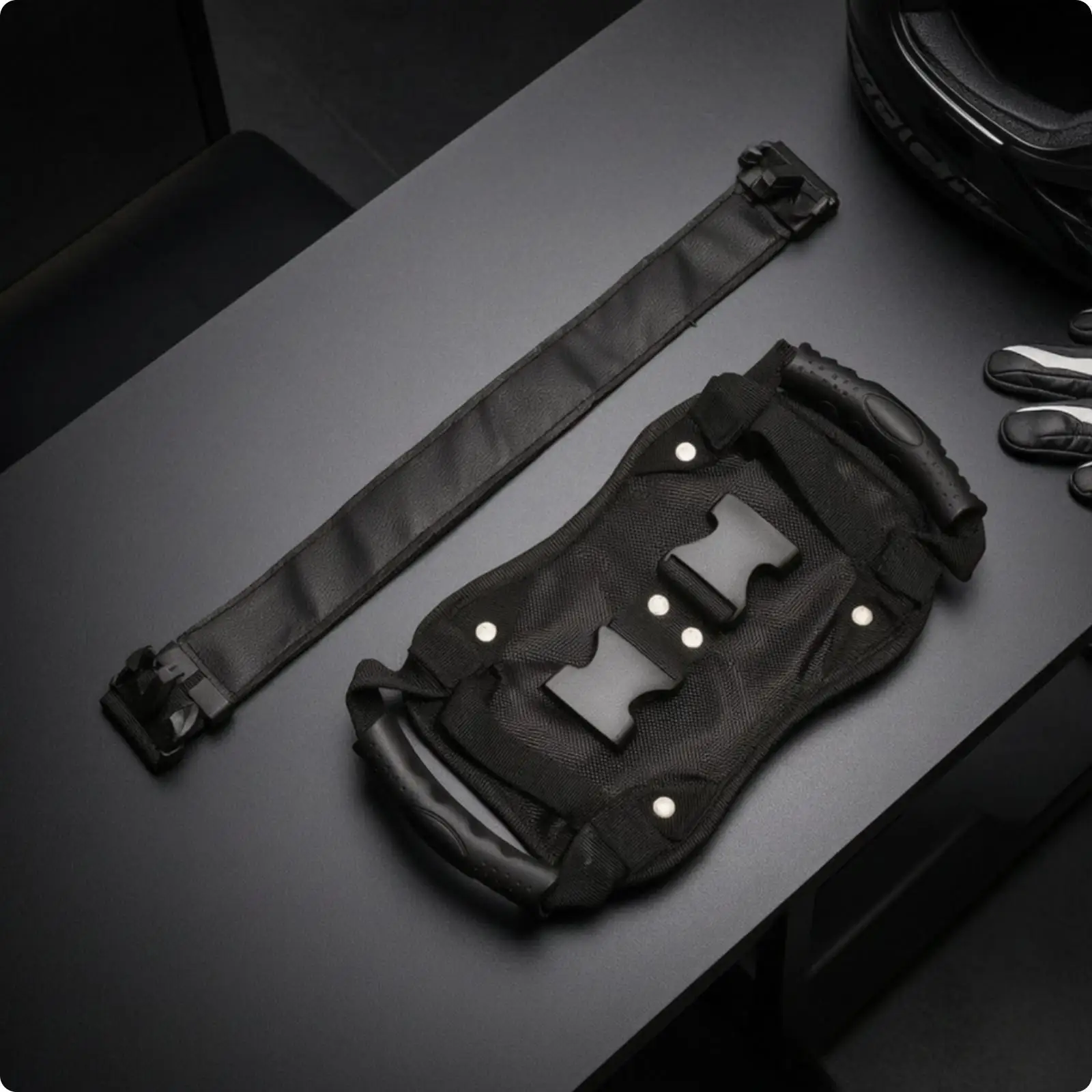 Motorcycle Backrest Grab Handle Passenger Waist Belt Comfortable Padded Design for Long Distance Trips