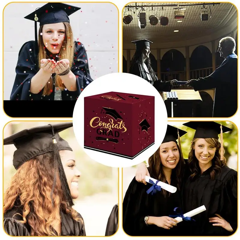 Box For Graduation Cards Doctoral Hats Design Classmate Message Box Graduation Season Message Box 2025 Graduation Decorations