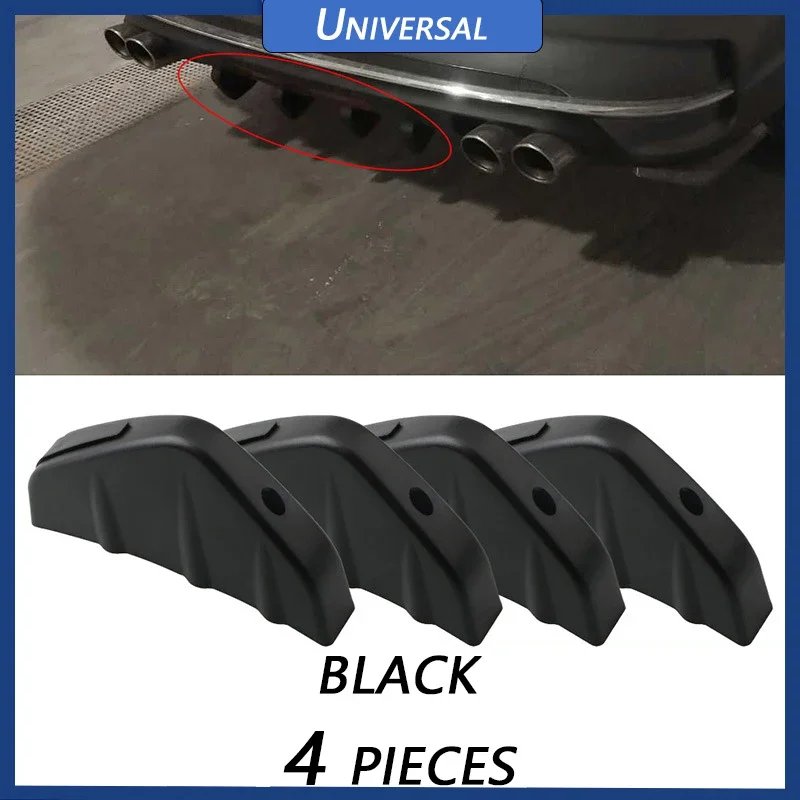 

Car rear bumper black universal modified shark fin anti-collision rear spoiler rear lip diffuser car modification accessories