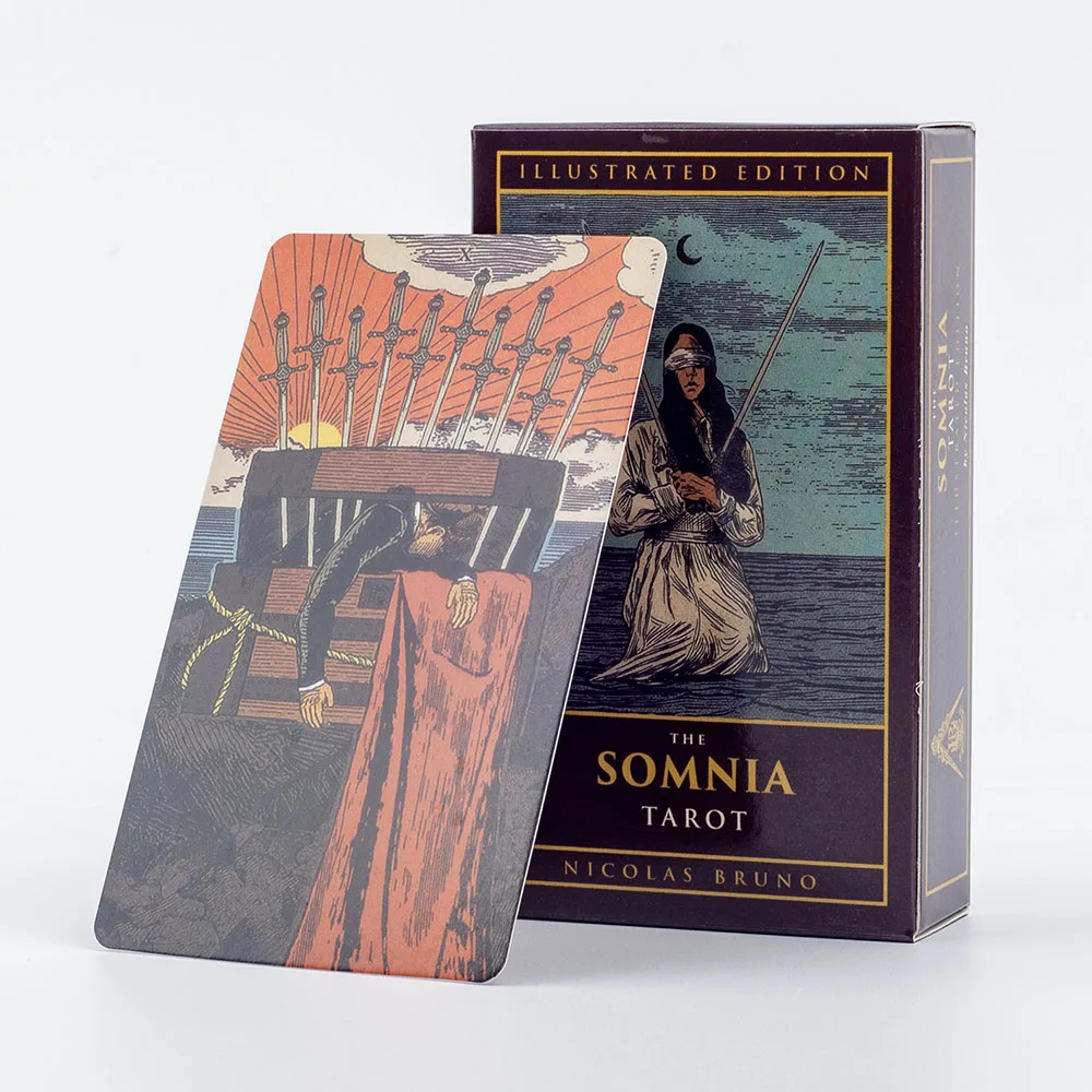 The Somnia Tarot Illustrated Edition by Nicolas Bruno English Visions Divination Professional Board Game 78 Cards 10.4*6cm