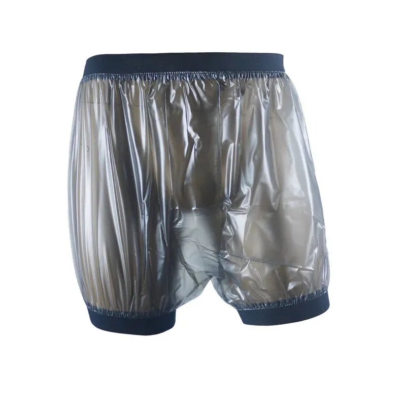 Transparent PVC Boxer Shorts Soft Smooth Silent Waterproof Leak Proof ABDL Adult Baby Pants Incontinence Plastic Diaper Panties