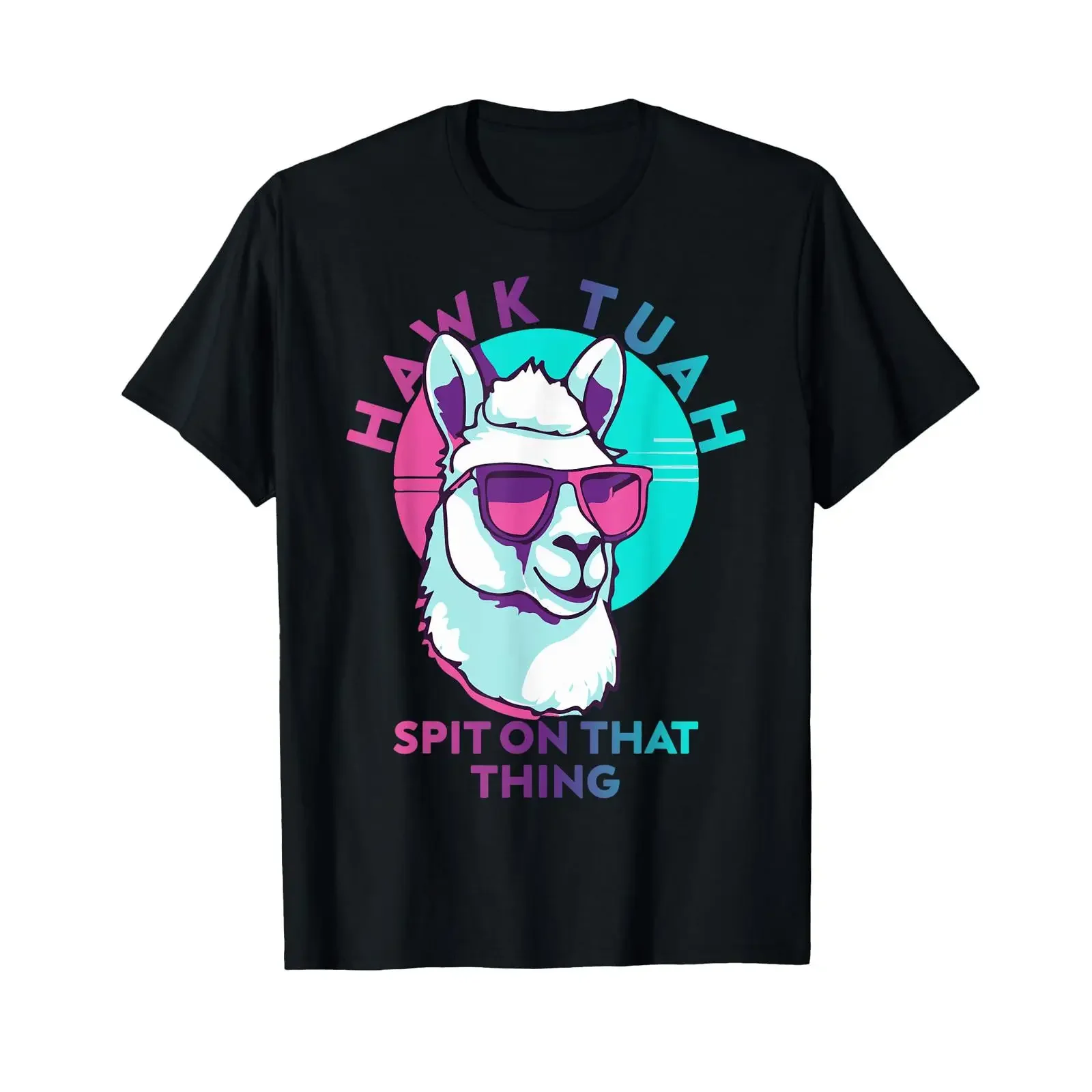 Hawk Tush Spit on That Thing Funny Meme Quote Llama T Shirt vintage Washed graphic Unisex Top For Everyday Wear Breathable