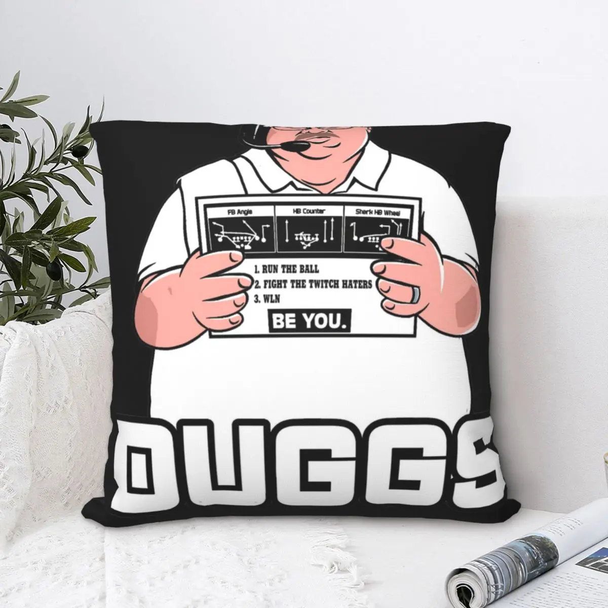 Duggs Square Pillowcase Polyester Pillow Cover Velvet Cushion Decor Comfort Throw Pillow For Home Bedroom