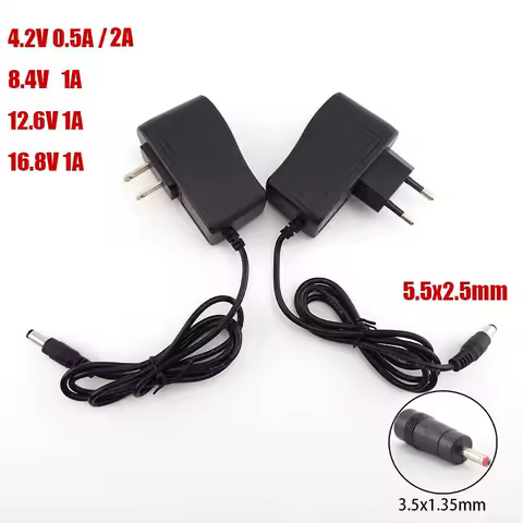 AC100-240V DC 4.2V 8.4V 12.6V 16.8V 1A 1000MA Adapter Power Supply 8.4 12.6 16.8V Volt charger plug for 18650 lithium battery D4