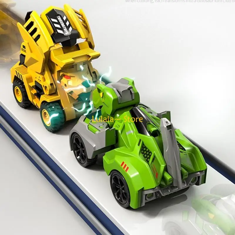 Y4QA-modelo dinosaurio deformable, coche juguete para niños, regalo, conducción automática, juguetes para niños pequeños