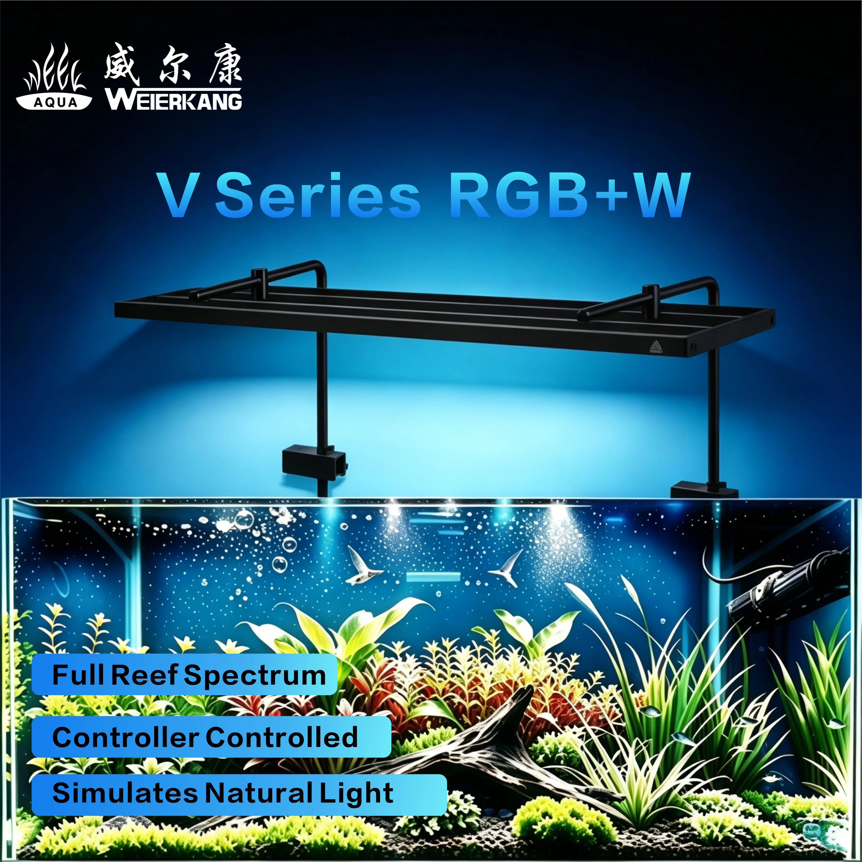 Planted Aquarium Algae Control - Week Aqua V Serisi Tam Spektrumlu