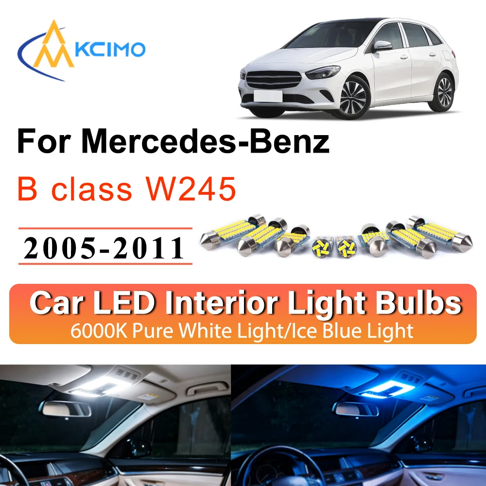 Super Bright Interior Light Kit For Mercedes-Benz B class W245 2005-2011 Upgraded LED Dome Map Footwell Trunk Lamp Plug and Play