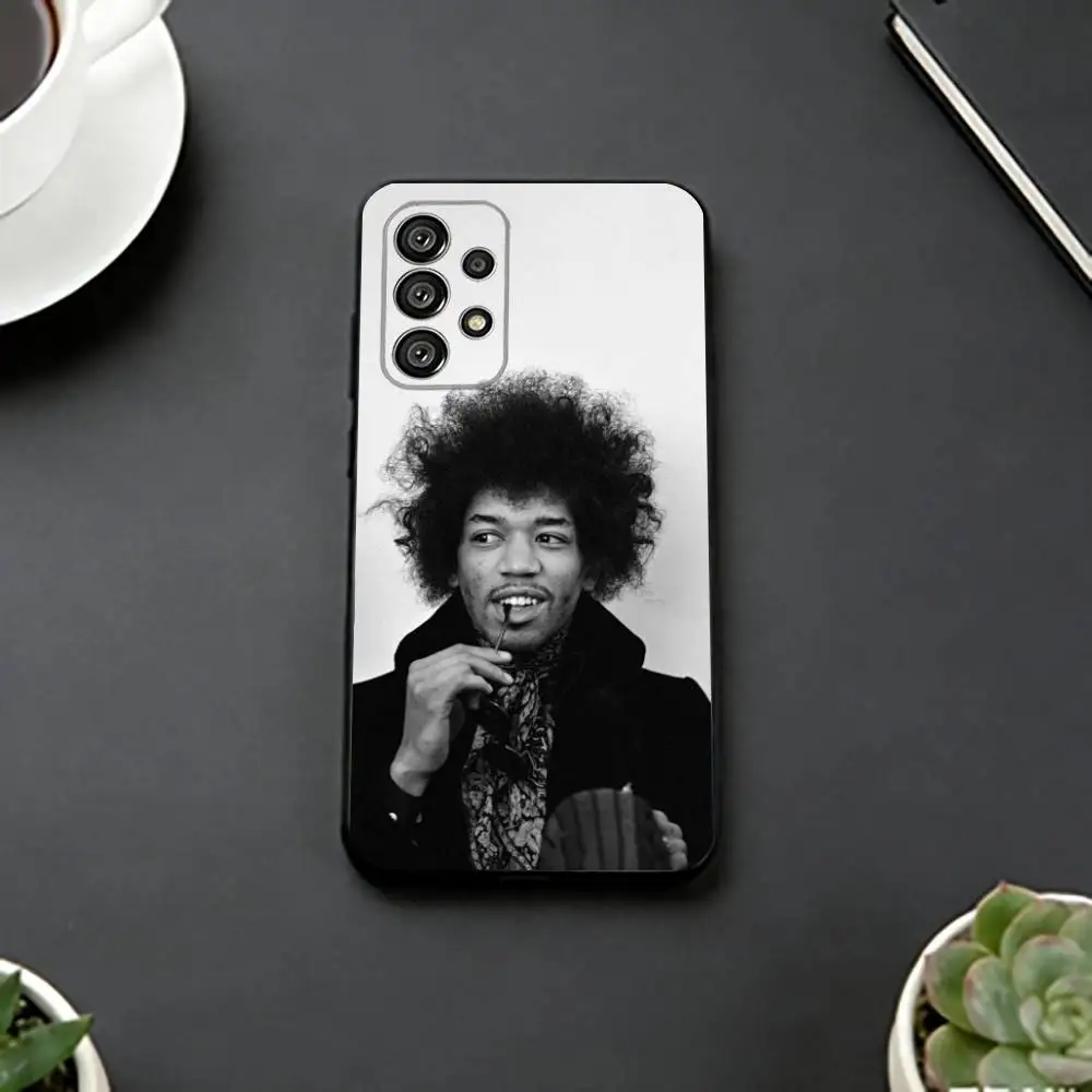 G-Guitarist Jimi HendrixS Phone Case Black Silicone Soft For Samsung S25,S24,S21,S22,S23,S30,Ultra,S20,Plus,Fe,Lite
