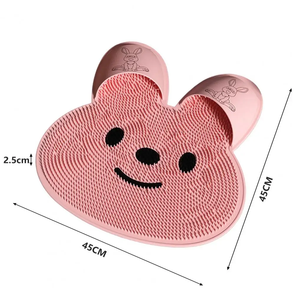 

Cute Bunny Shape Foot Scrubber Silicone Bristle Bunny Foot Scrubber Mat for Exfoliating Achy Feet Removing Dead Skin Non Slip