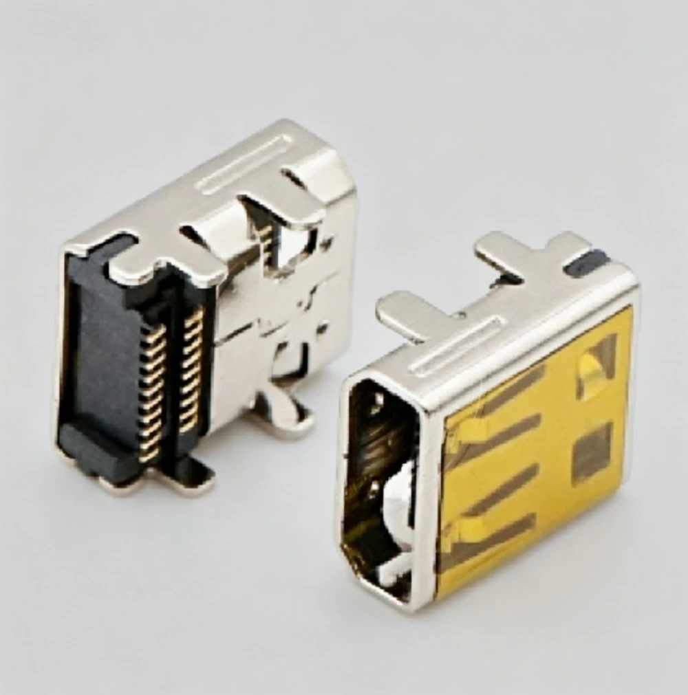 40Pcs MICRO HDMI Female Seat D TYPE 19P Four Pin Full Plug Micro Microphone High-definition Interface Connector