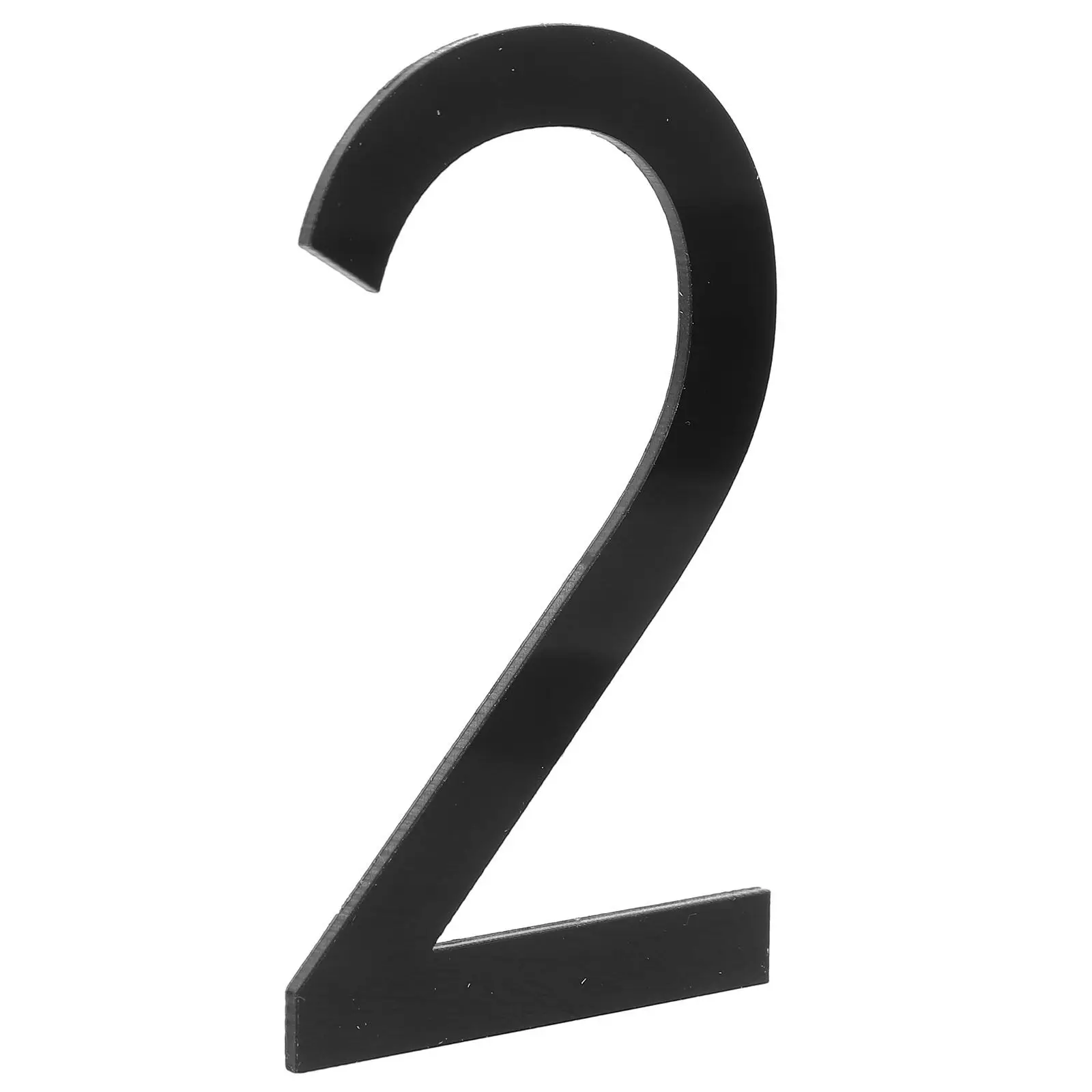 Black Acrylic 3D Number Sticker Adhesive Large Number Sign Room Door Office Mailbox Plaque Decoration