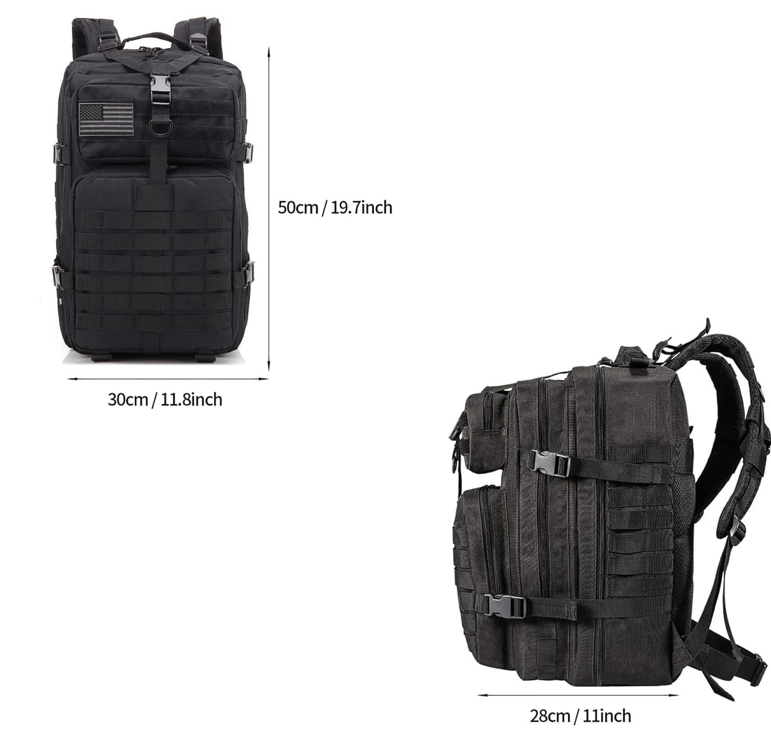 Outdoor Backpack Molle Bag 45L Waterproof Large Backpack Rucksack Army 3 Day Pack