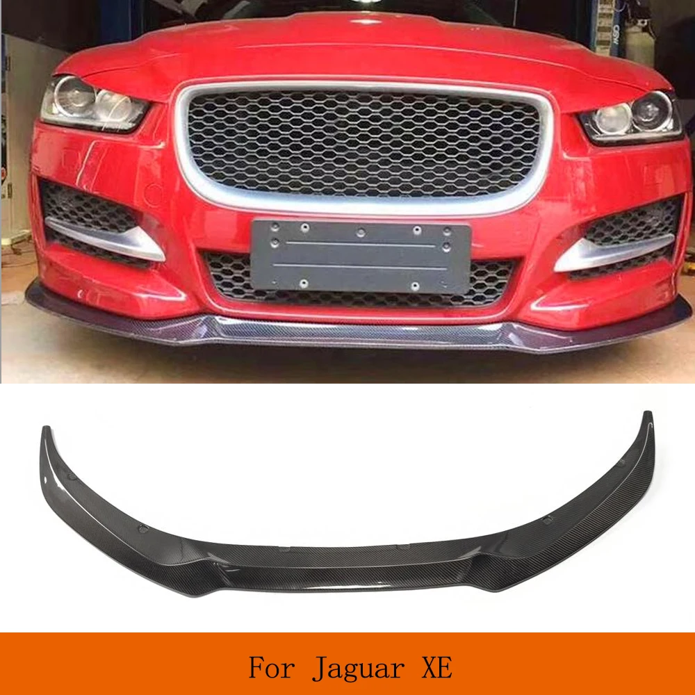 

For Jaguar XE Sedan 2015 2016 2017 2018 Carbon Fiber Car Front Bumper Lip Chin Splitter Bumper Protector Car Front Bumper Lip