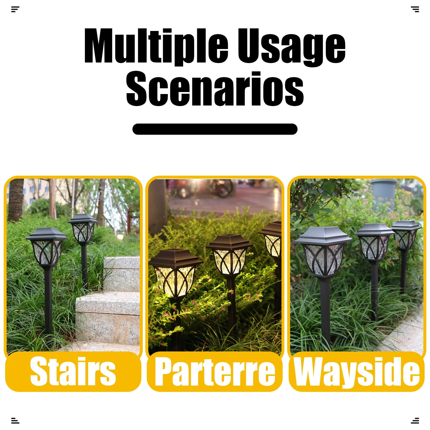 Solar LED Lawn Light Waterproof Outdoor Lamp for Garden Yard Decoration