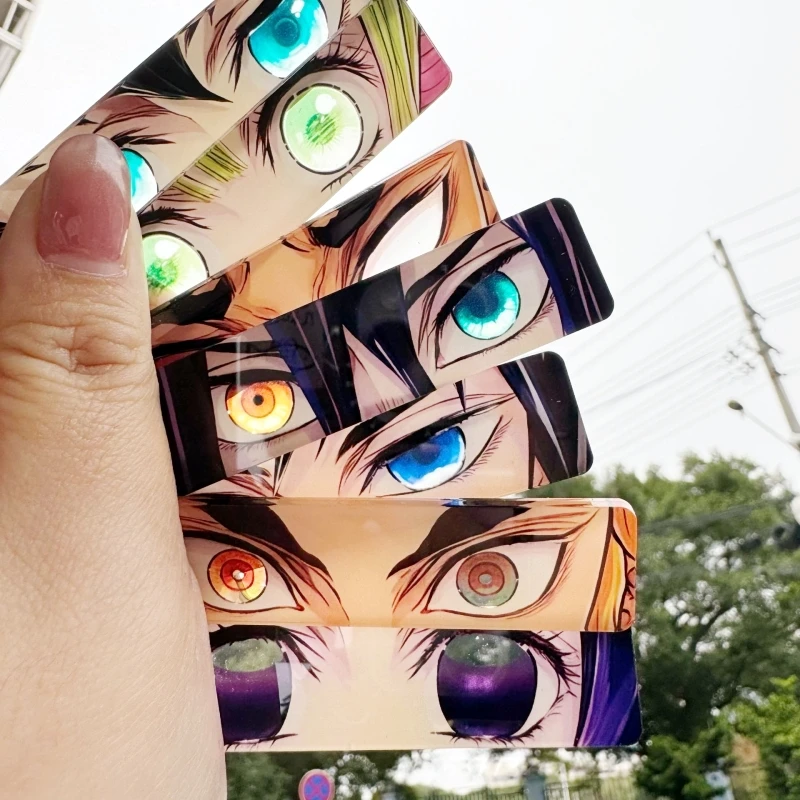 Demon Slayer Acryl-Schlüsselanhänger Transparenter Augenstreifen Acryl-Karte Anime-Peripherieartikel Taschenanhänger für Anime-Sammler Erwachsenen-Deko