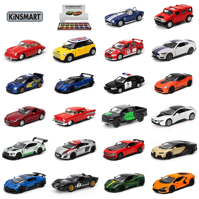 KiNSMART 1:36 5-inch Toy Car Alloy Model Race Car Boxed Collection Ornaments in Bulk