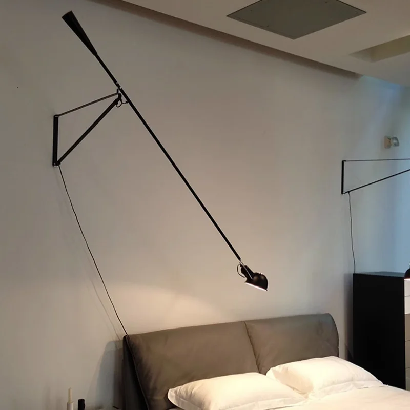 Designer lange paal tuimelaar wandlamp kleurrijke metalen lange arm wandlampen eetkamer woonkamer slaapkamer wandverlichting E27