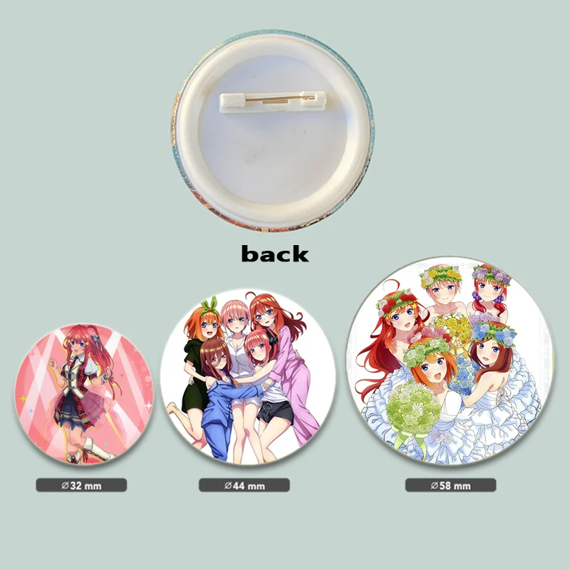 The Quintessential Quintuplets Pin Handmade Brooch for Clothes Cartoon Cosplay Badge Backpack Decoration Jewelry Children\'s Gift