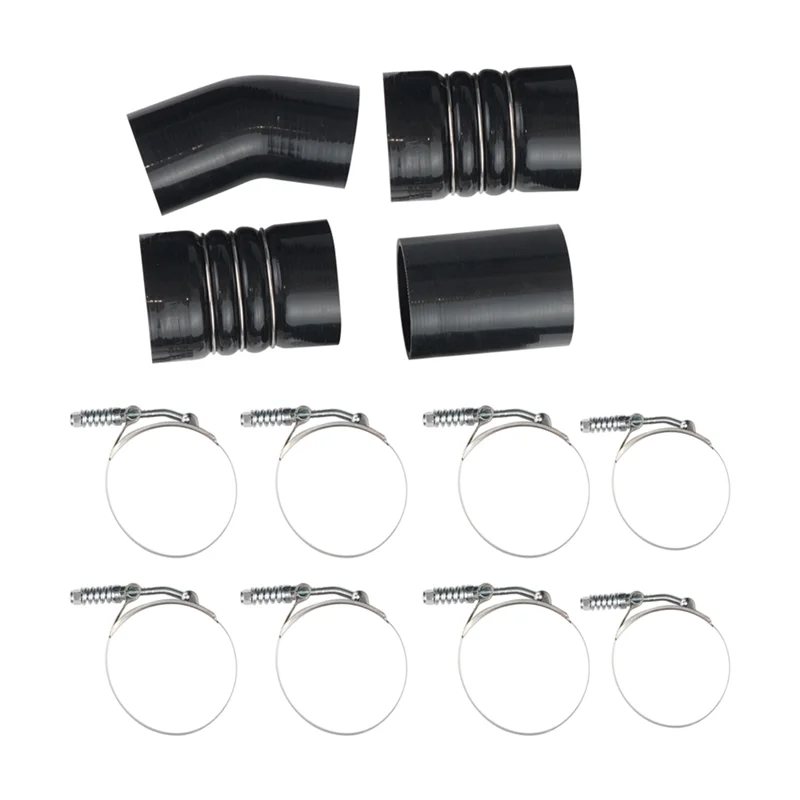 

For Ford 6.0L Powerstroke Turbo Intercooler CAC Boots Clamps Kit F250 F350 F450 F550 2003-2007 Diesel