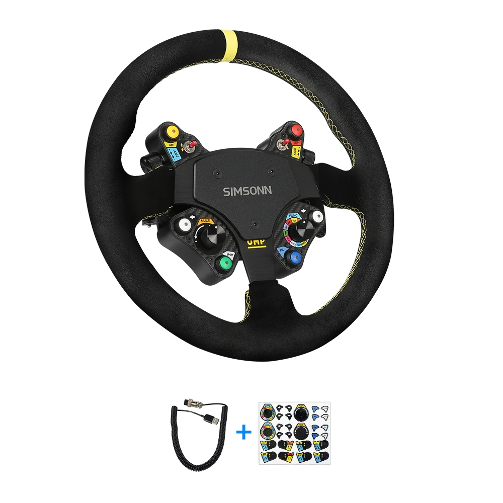 SIMSONN Sim Racing Steering Wheel LED Button Gaming Paddle Shifter PC Racing Wheel