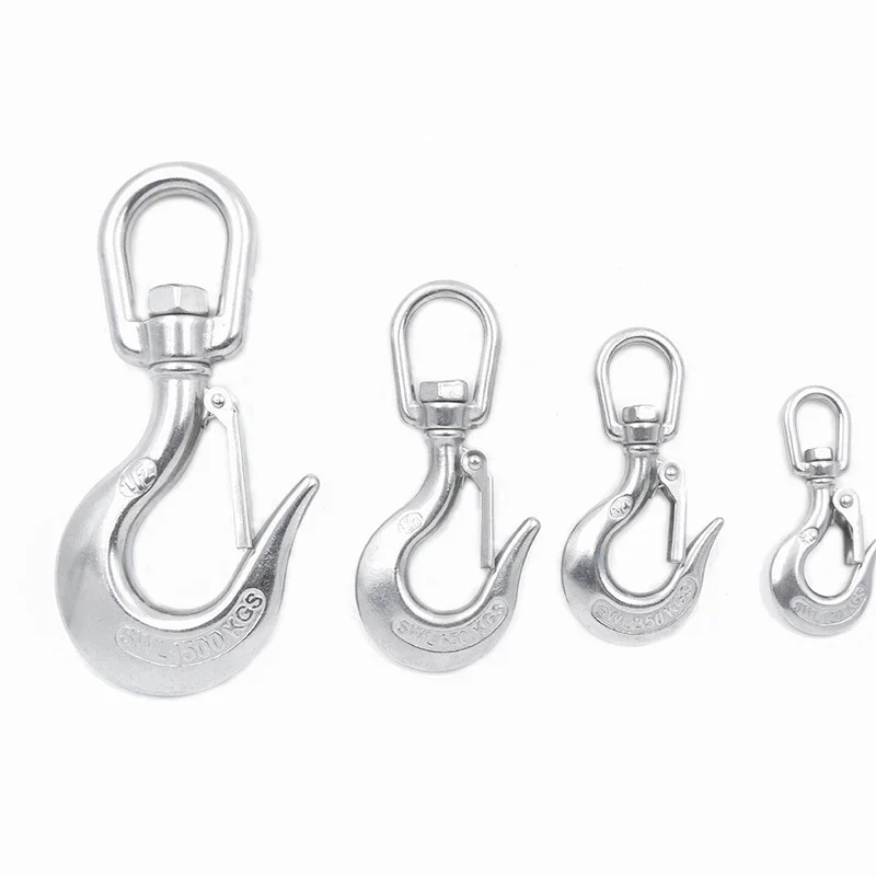 Picture 7: 1pcs 150KG-2tT 304 Stainless Steel Lifting Cargo Hook Directional Universal Grab Anti Heavy American Style Stripping Hook