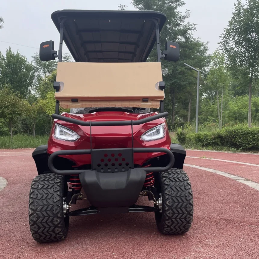 High Quality 350CC Gasoline Golf Cart 2 4 6 Seats 72V Lithium Battery New Energy Electric Golf Cart Scenic Sightseeing Car