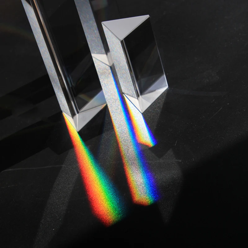 Prism Glass Photography Props Rainbow Crystal Prism Triprism Students Optical Experimental Equipment Spectrum Prism Glass