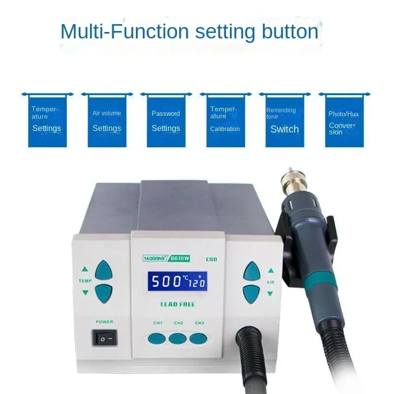 

cross-borderHot salesST-861 Lead-free Adjustable Hot Air Gun Rework Station Soldering 1000W 220V For Phone CPU Chip Repair Same