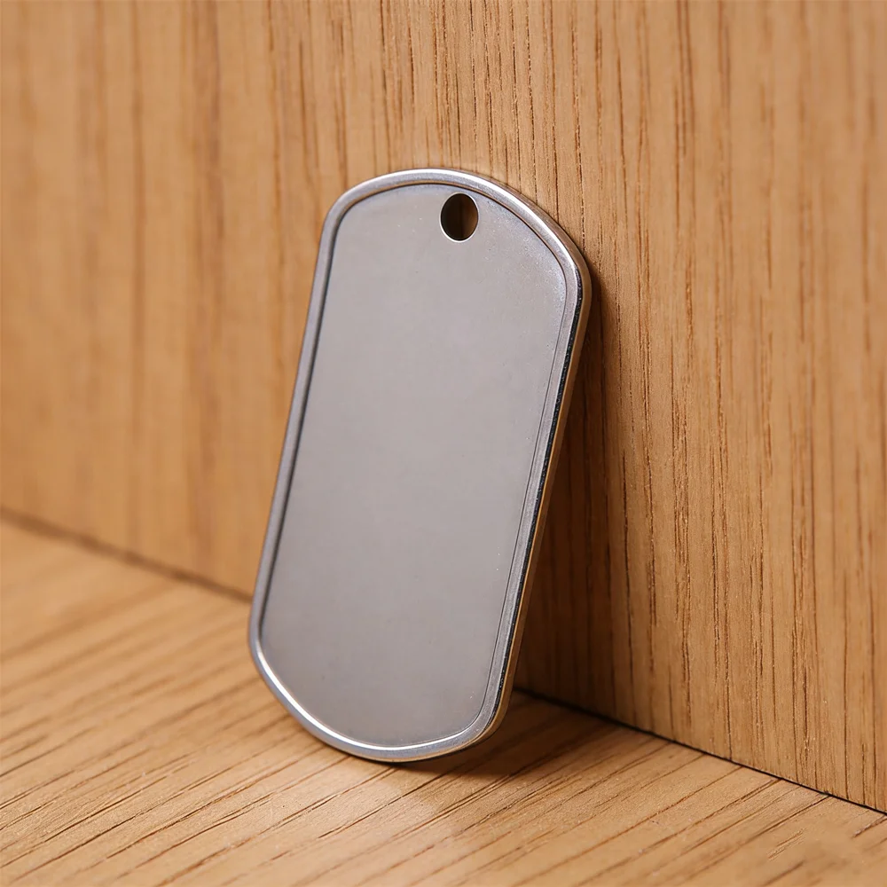 Stainless Steel Blank Dog Tags Curling Edge Rolled Suitable For Punching Engraving Embosser Machines 100Sets/Lot Wholesale
