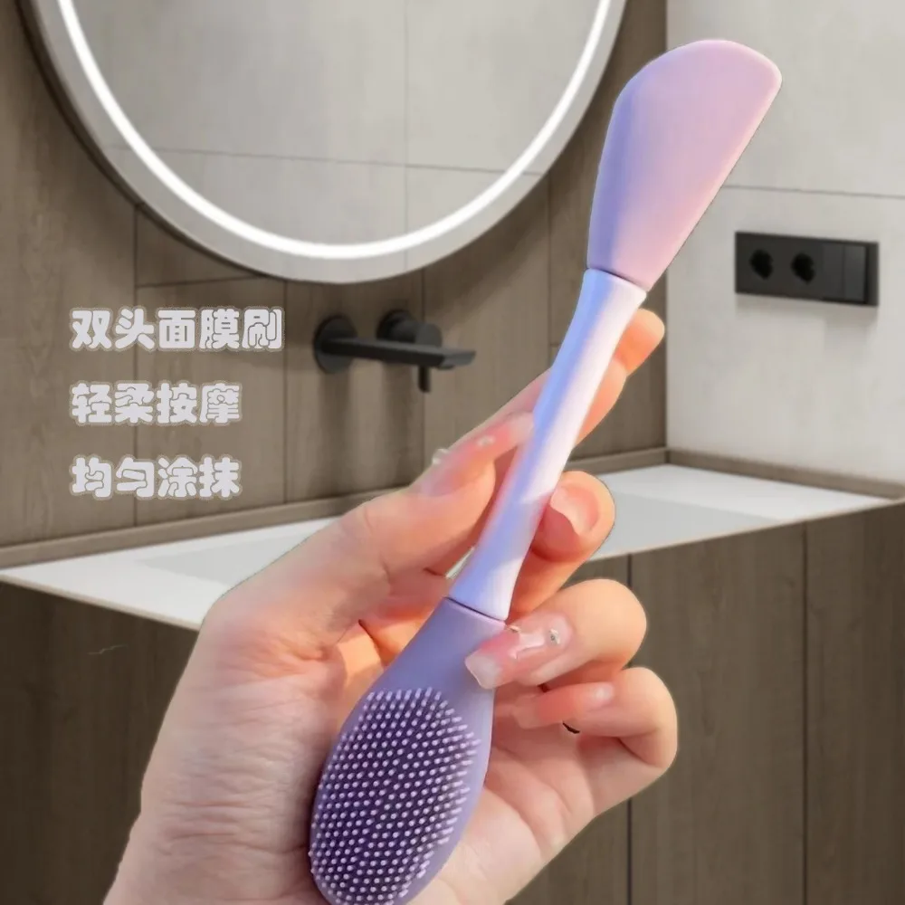 Escova de limpeza facial e máscara de silicone 2 em 1, cuidados com a pele facial, esfoliante, poros, cravo, ferramentas de limpeza profunda, cuidados com a pele