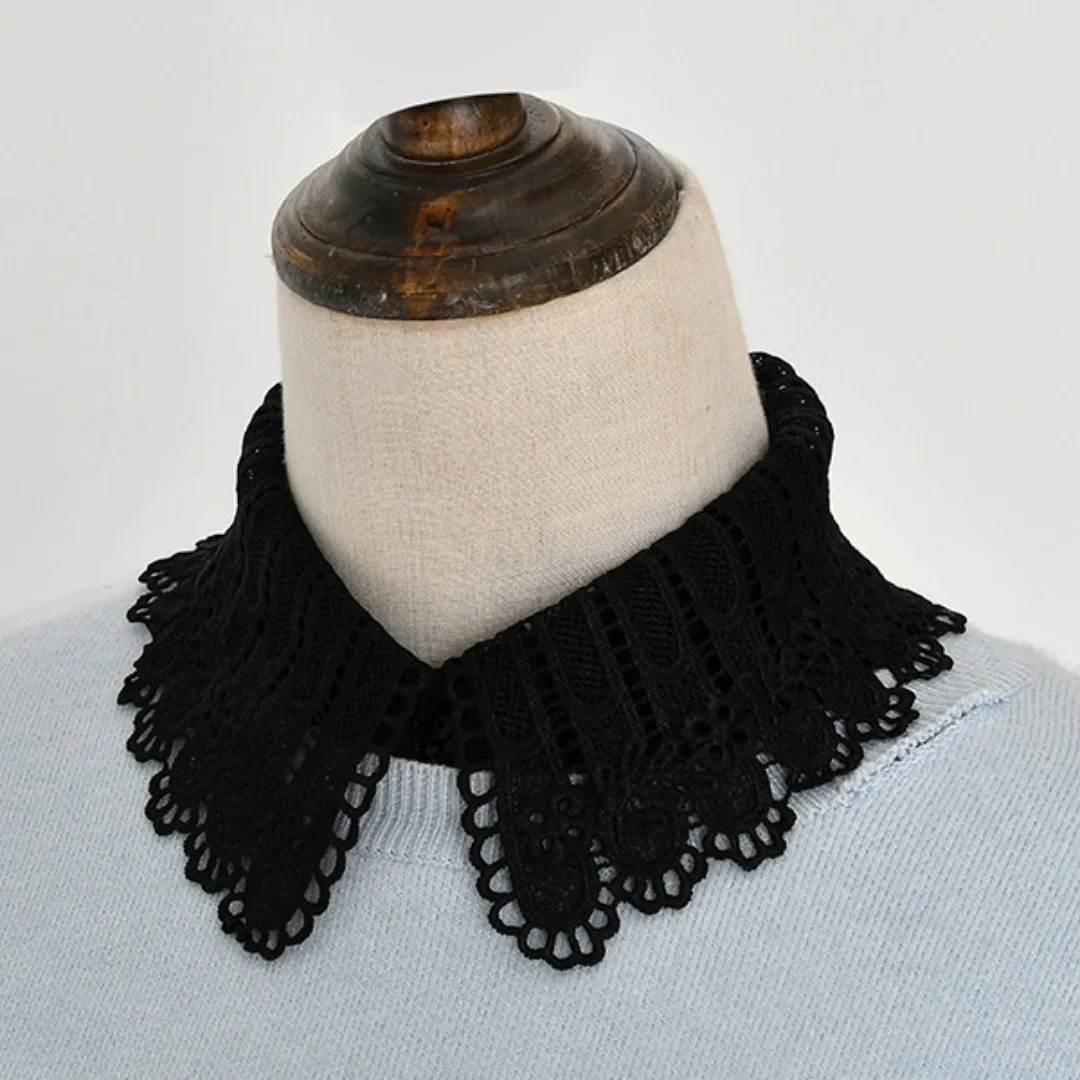 

Съемный кружевной искусственный воротник для женской моды, универсальная рубашка с вышивкой, накладной воротник, верхнее украшение, аксессуары для одежды