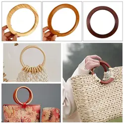 New Wooden Handmade Bag Handles Detachable Handbag Shoulder Bag Strap DIY Gift Box Handle Purse Luggage Handcrafted Accessories