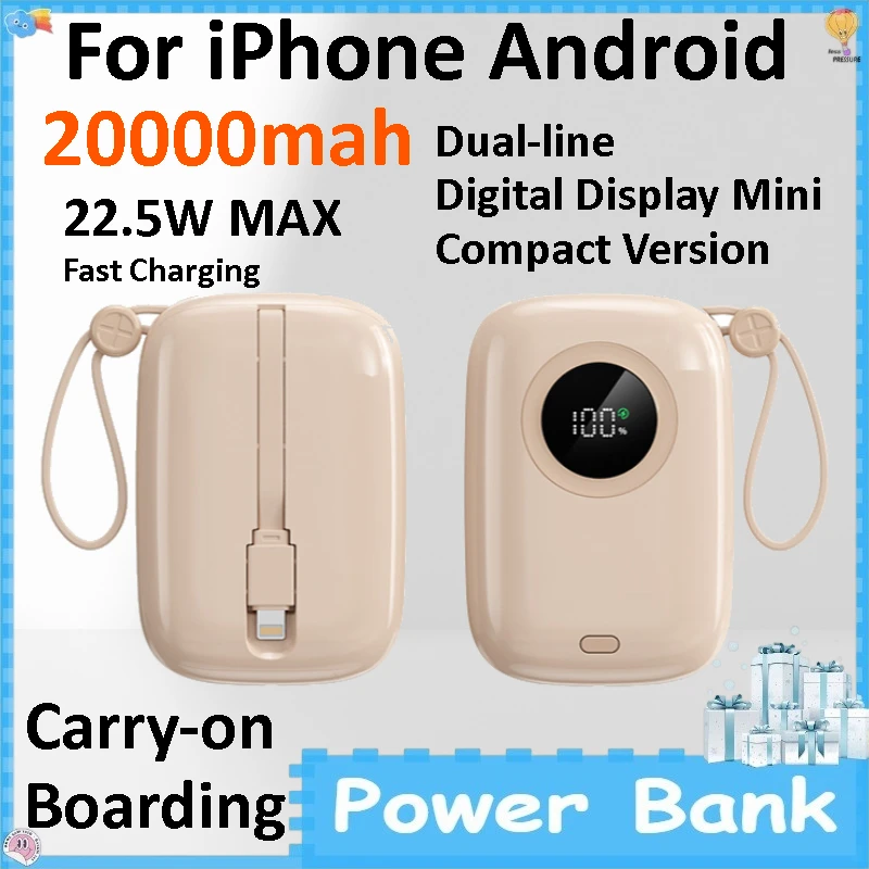 20000mAh Power Bank 22.5W Two-Way Super Fast Charging Portable External Battery for IPhone Android