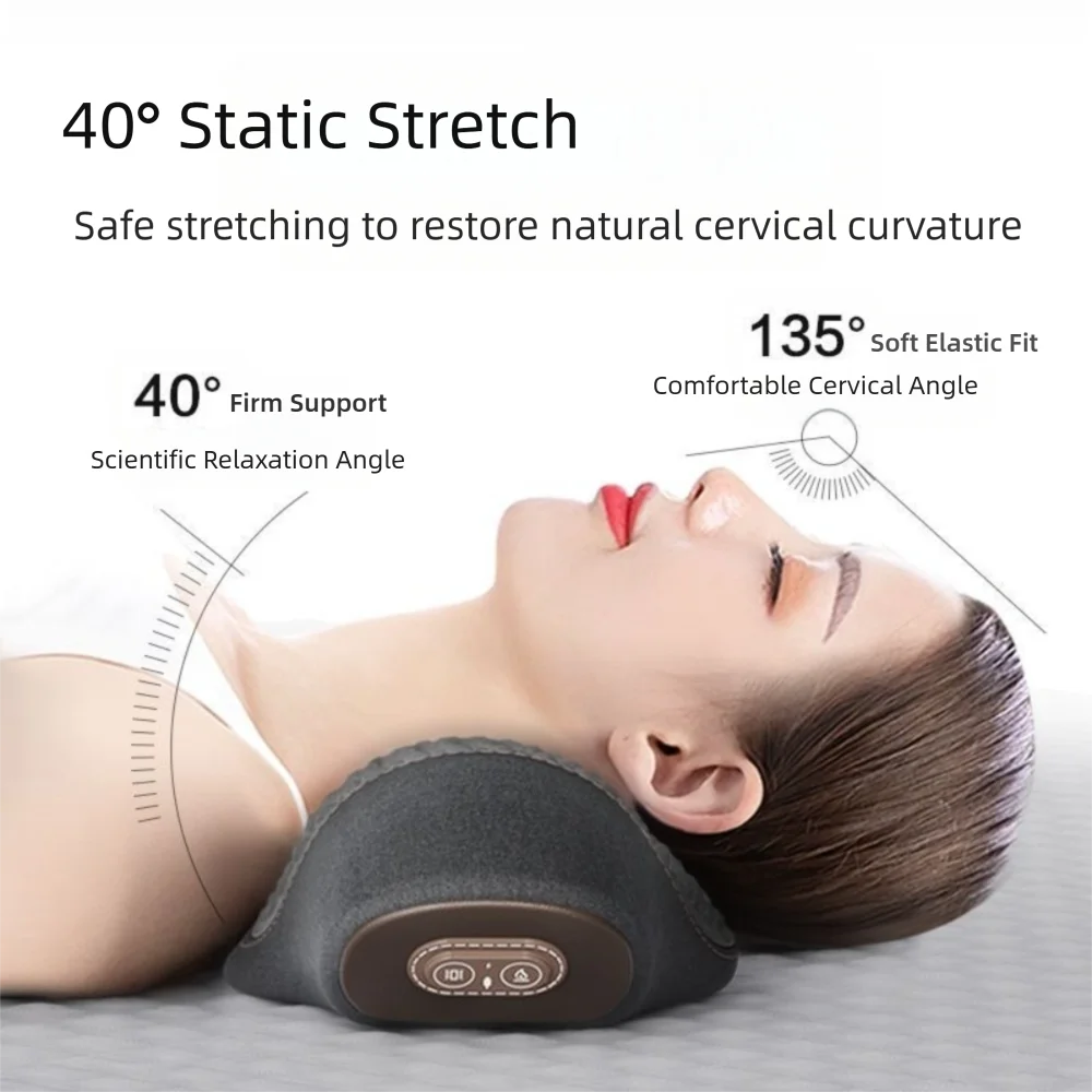 

Memory Foam Electric Cervical Massager Traction Relax Sleeping Hot Compress Vibration Cervical Pillow Neck Guard Pillow