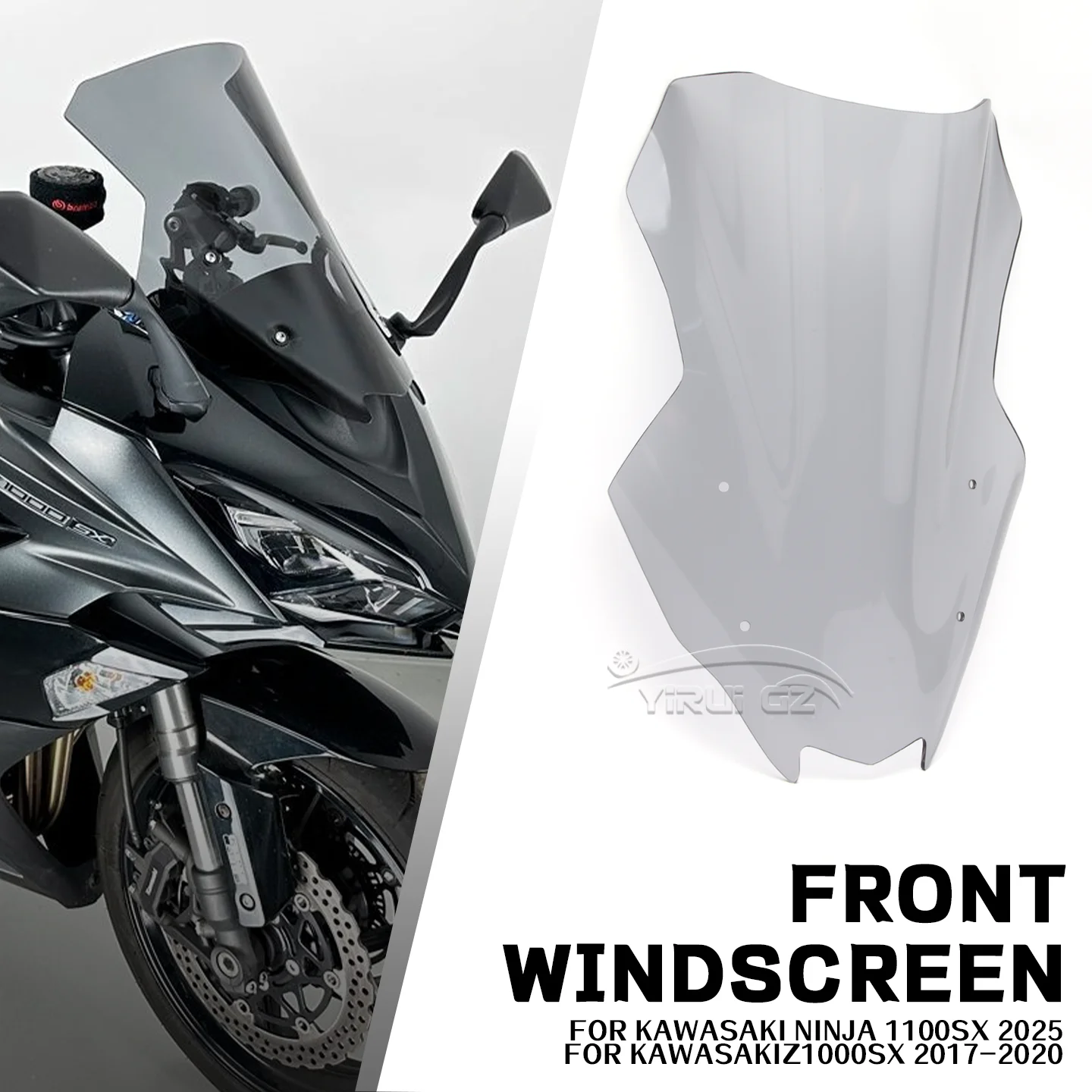 

Лобовое стекло, ветровой дефлектор, передний воздушный экран, аксессуары для двигателя для KAWASAKI NINJA 1100SX 2025 Z1000SX 2017-2020