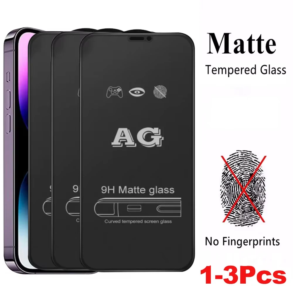1-3PCS Matte Non-Reflective Screen Tempered Glass Fit Samsung A57 A37 A56 A36 A55 A35 A26 A16 A17 A15 A25 S24+ S25+ M32 F22 A51