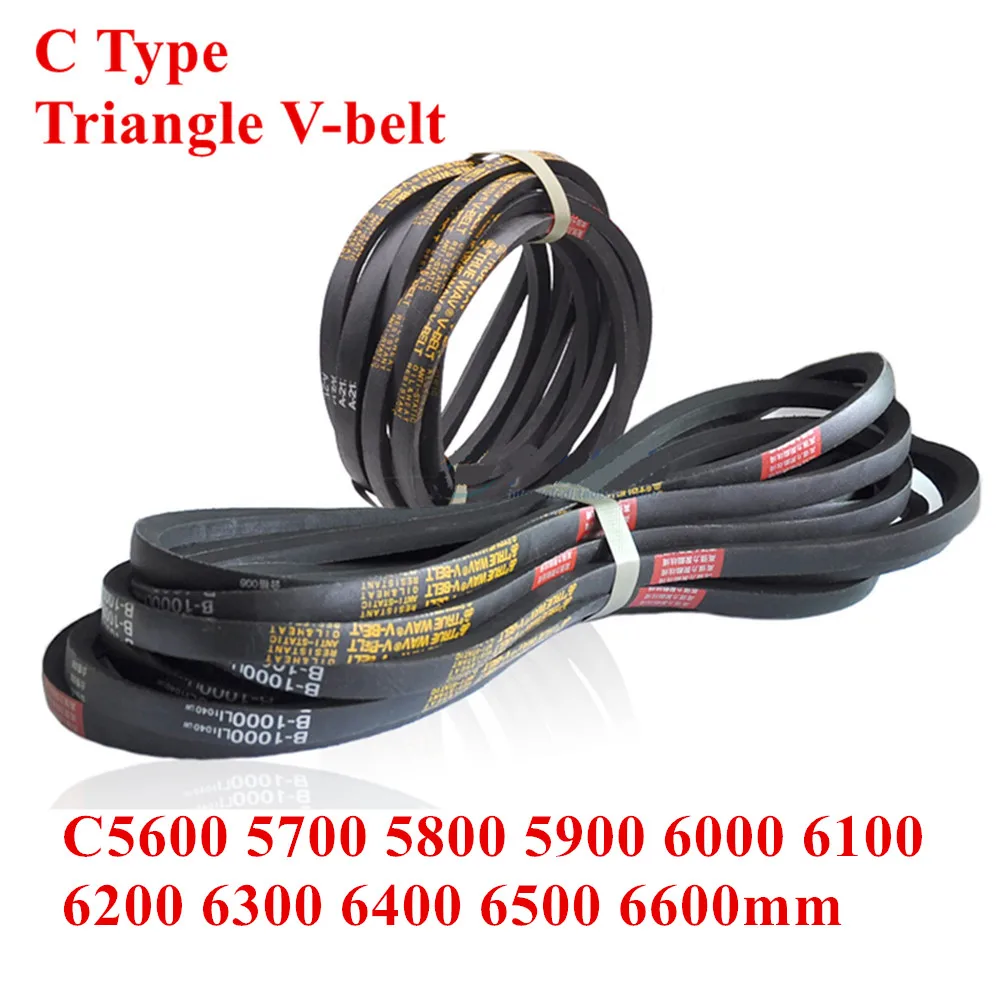 

V Belt Type C Triangle V-belt Rubber Belts C5600 - 6600mm Industrial Agricultural Mechanical Transmission Belt Zona triangular