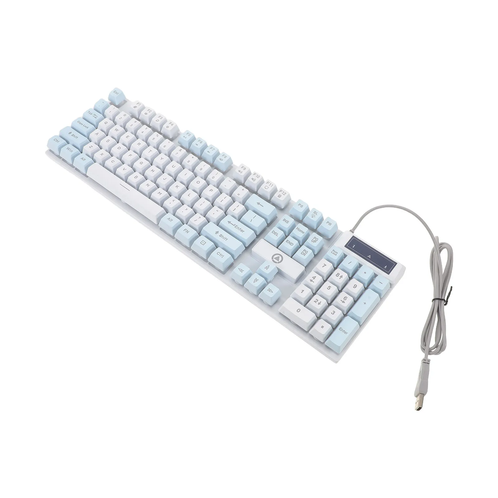 

Gaming Keyboard Mechanical Wired Rgb Backlit 104 Keys USB for Pc Laptop Retro Typewriter LED Gaming Keypad Retro Rgb Keyboard