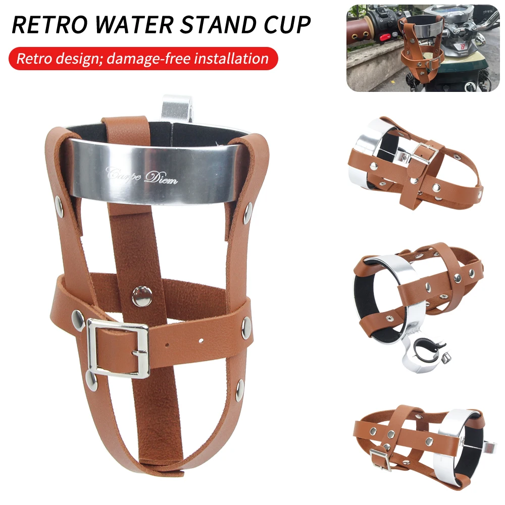 

Motorcycle Bicycle Mopeds Universal Handlebar Ajustable Coffee Cup Holder Guard Drink Water Bottle Mount ﻿
