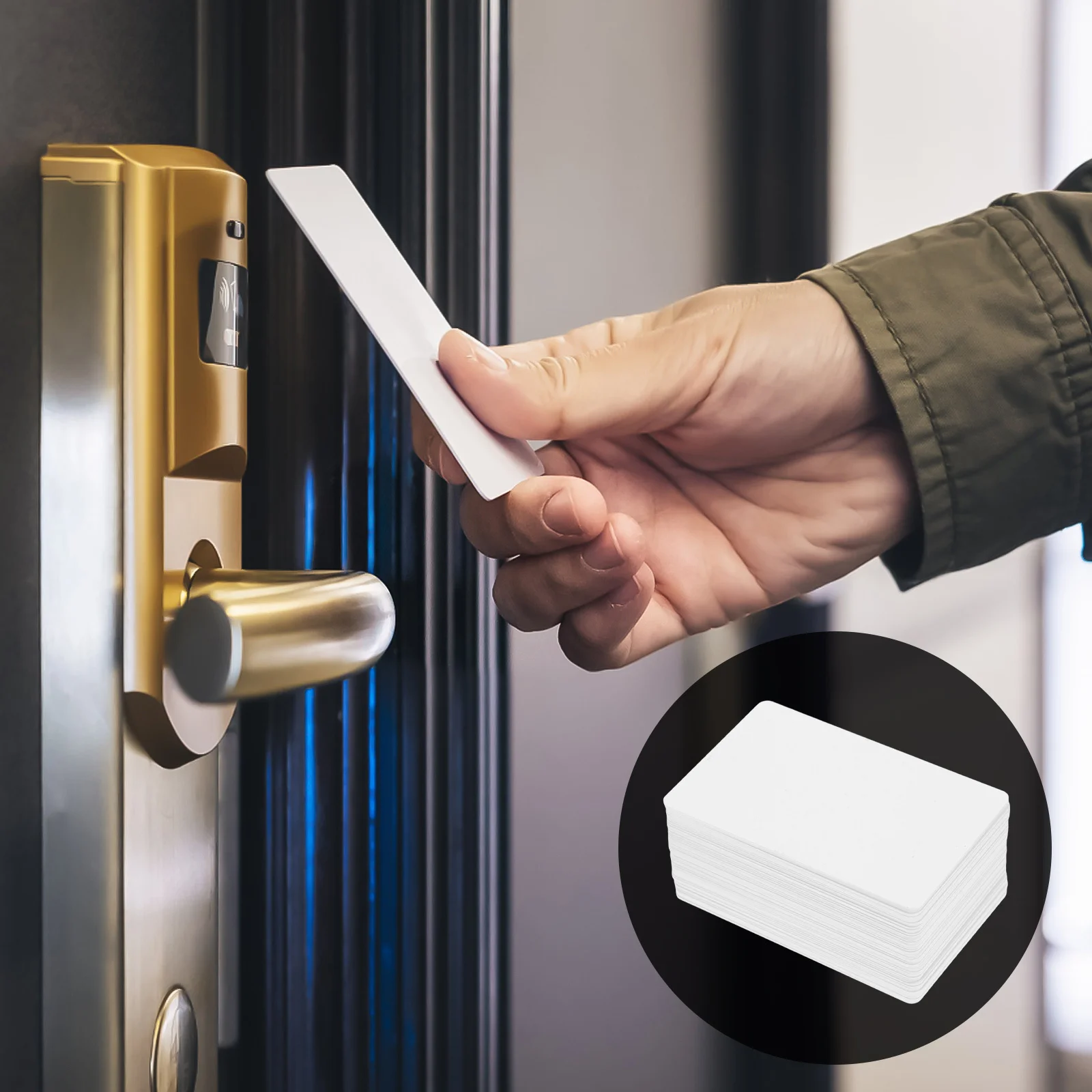 

20pcs Blank White Pvc Cards 85.6X54Mm Double Sided Coated Printable For Diy Business Id Badge Printer Use Small Notecards