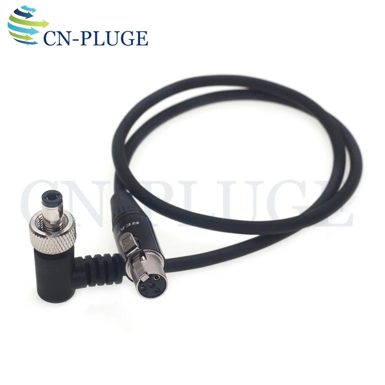 TA4F Mini XLR 4 Pin Female Plug to DC 5.5*2.5 Thread Lock for Sound Devices 833 / Scorpio Power Cord