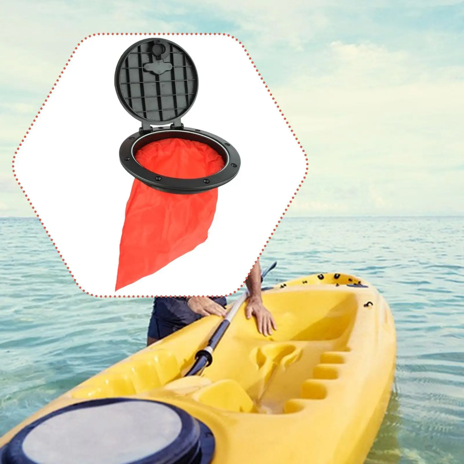 

6'' Kayak Deck Hatch Cover Round with Cat Bag for Canoe Fishing Rigging Boat