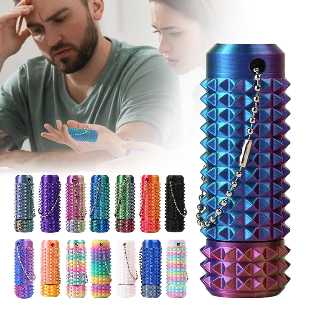 3D Printed Little Spiky Sensory Roller Toys Stress Relief Spiky Stim Tactile Keychain Mini Grippie Fidget Toys Keychain Pendant