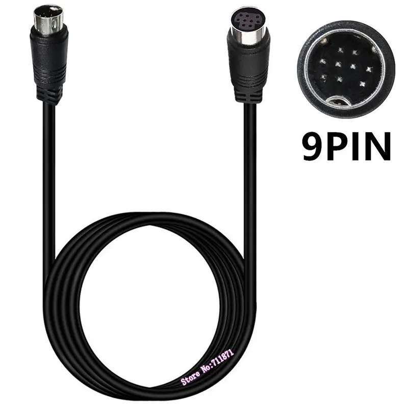 Right Angle Elbow S Video 9P 9Pin Mini DIN Video cable Wire Cord 9 Needle 9 Pin S-video Mini Din Adapter Extension Cable Line
