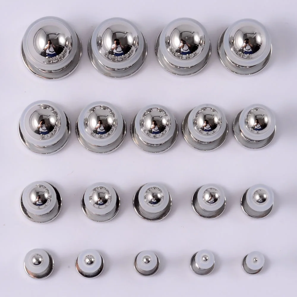 1/19 Stück 316L Chirurgenstahl Spiegel Gesicht Ohrstöpsel Ohr Gauge mit O-Ring Stärkt Ohr Expander Tunnel Körper Piercing Jewelny – Detail 2