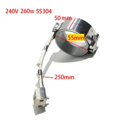 SNDHEATER Heating Element 240V 260W 56x50mm SS304 250mm Wire 2pcs