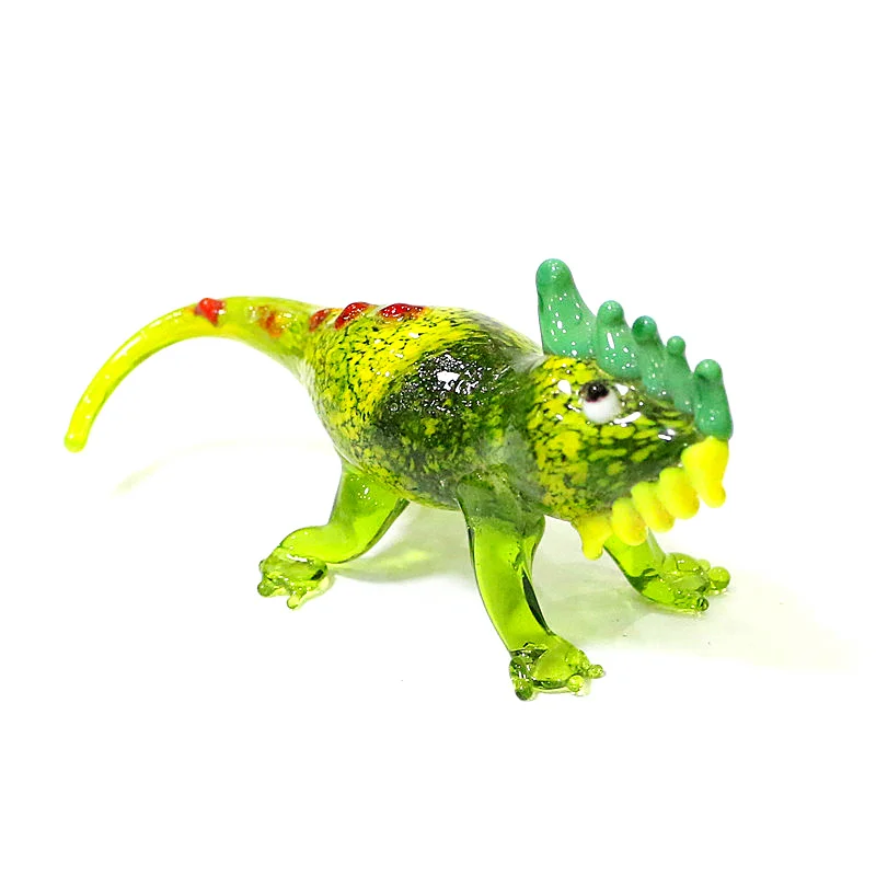 Murano Glass Lizard Figurine Ornament Creative Cute Chameleon Small Statue Home Room Tabletop Decor Xmas Party New Year for Kids